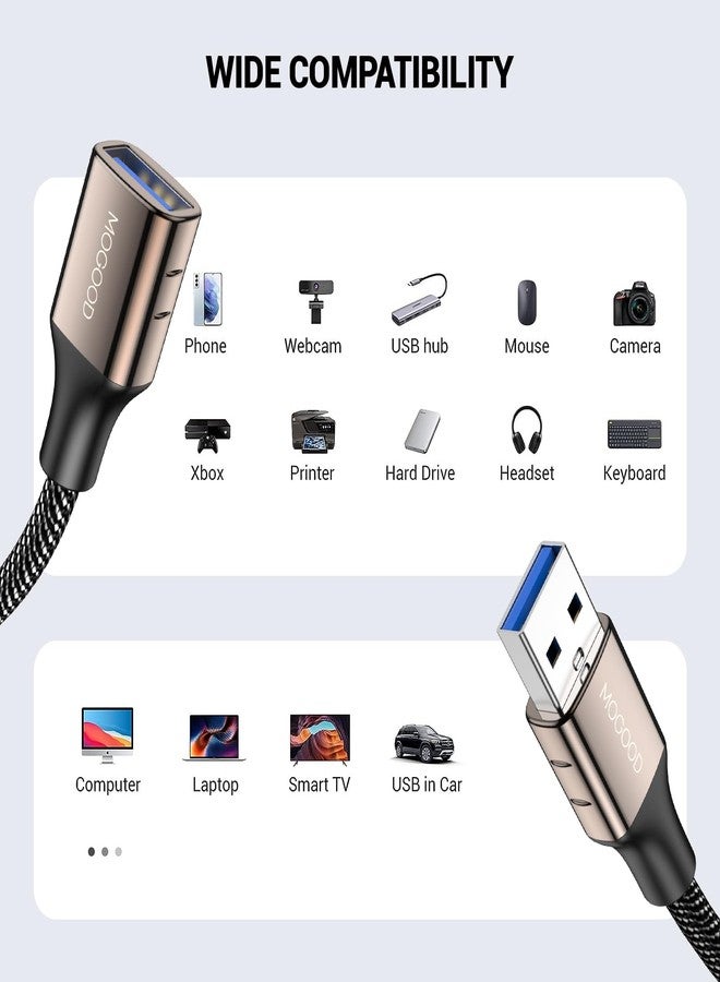 MOGOOD USB 3.0 Extension Cable 3FT USB Cord USB 3.0 Extension Cord USB Extender Type A Male to Female Cable - Image 2